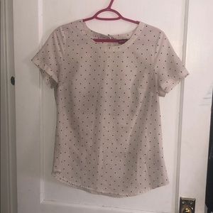 Off white and black blouse